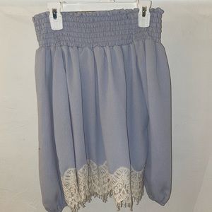 Blue Off the Shoulder Top.